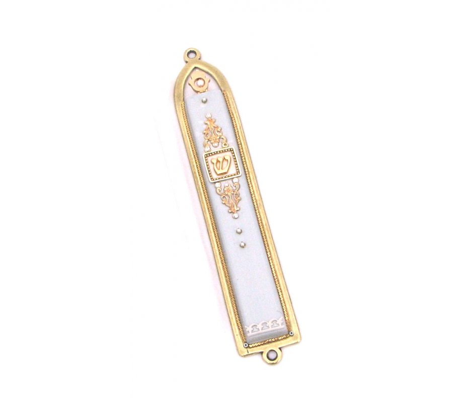 Classic White Mezuzah by Ester Shahaf