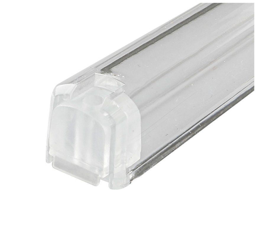 Clear Plastic Lucite Transparent Mezuzah Case, Gold Shin