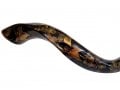 Collectors Hand Painted Yemenite Shofar - Gold Grapevine