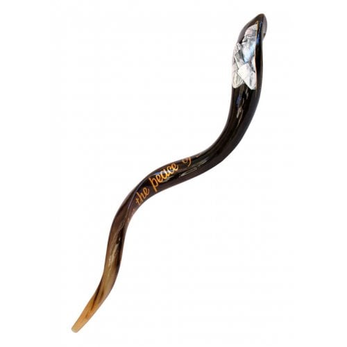 Collectors Hand Painted Yemenite Shofar - Peace of Jerusalem