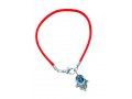 Colored Cord Kabbalah Bracelet - Hamsa Charm with Revolving Eye