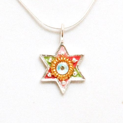 Colorful Star of David Pendant - Shahaf