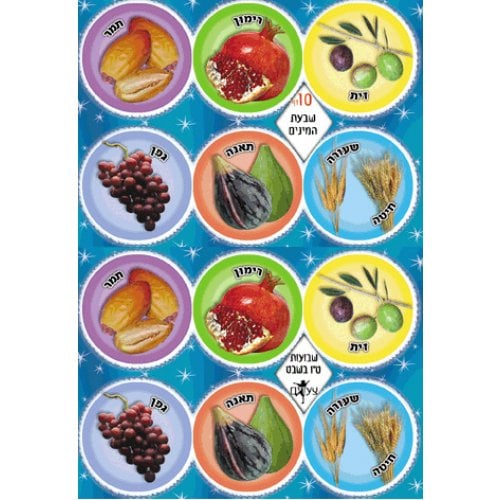 Colorful Stickers - Seven Species of the Land of Israel