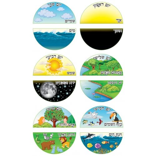 Colorful Stickers for Children - Days of Creation