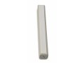 Cream Colored Wood Mezuzah Case with Silver Shin Outline