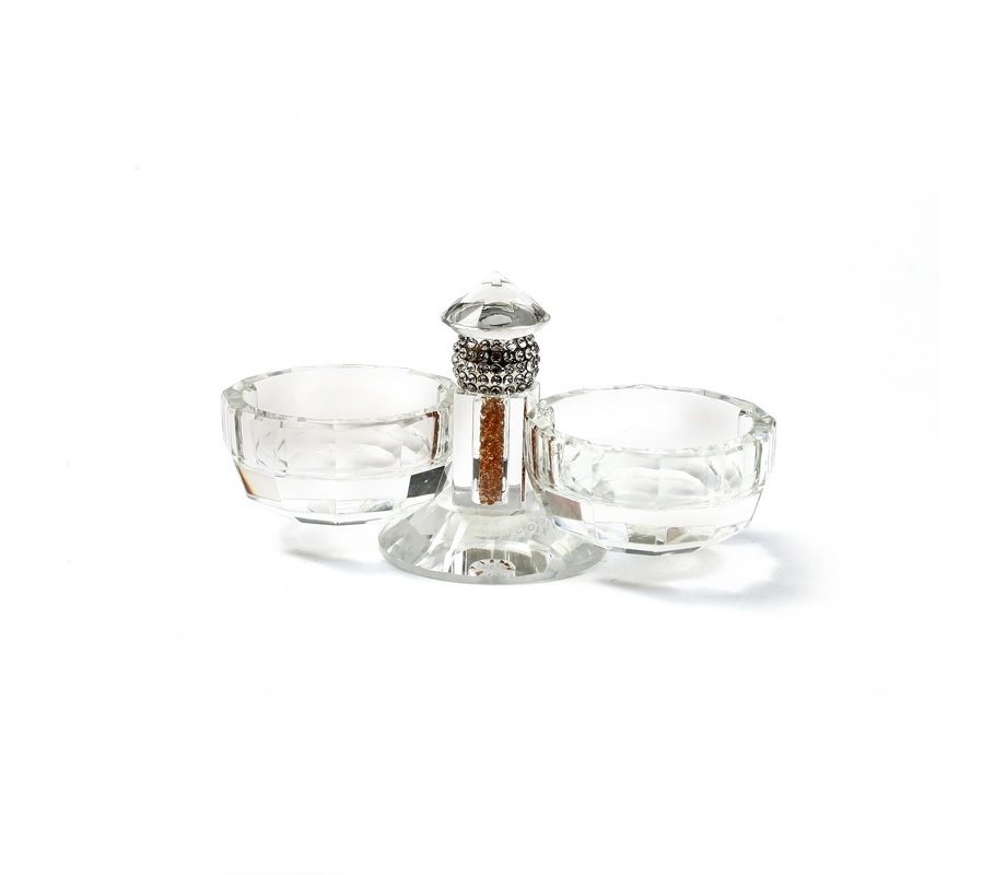 Crystal Salt and Pepper Holder