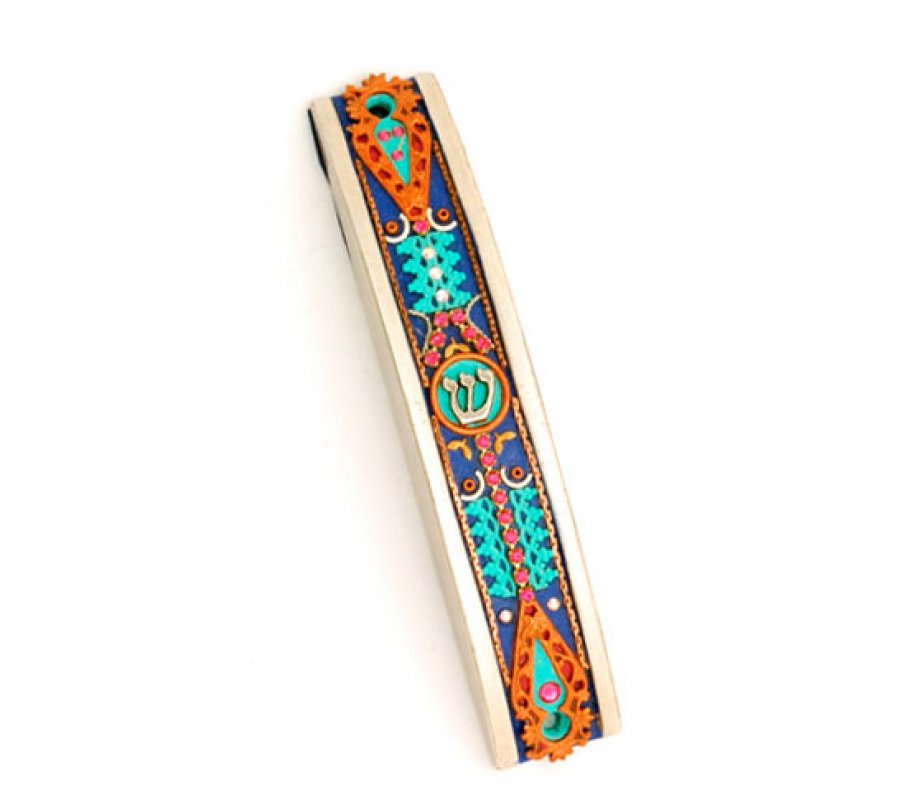 Curved Pewter Mezuzah Case by Ester Shahaf