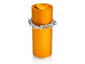 Dabbah Judaica Anodized Aluminum Tzedakah Box - Orange