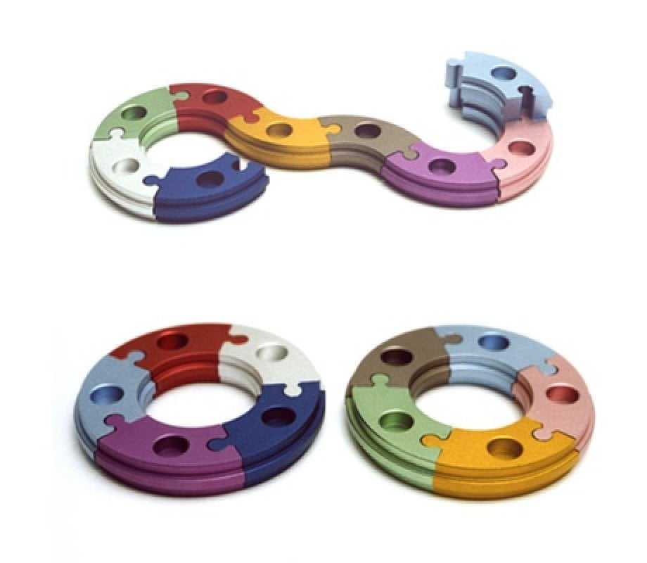 Dabbah Judaica, Two in One Flexible Hanukkah Menorah and Candlesticks - Colorful