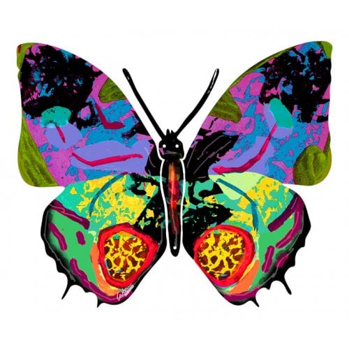 David Gerstein Double Sided Steel Wall Sculpture - Hadar Butterfly