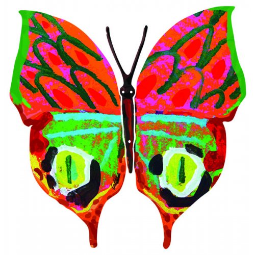 David Gerstein Double Sided Steel Wall Sculpture - Merav Butterfly