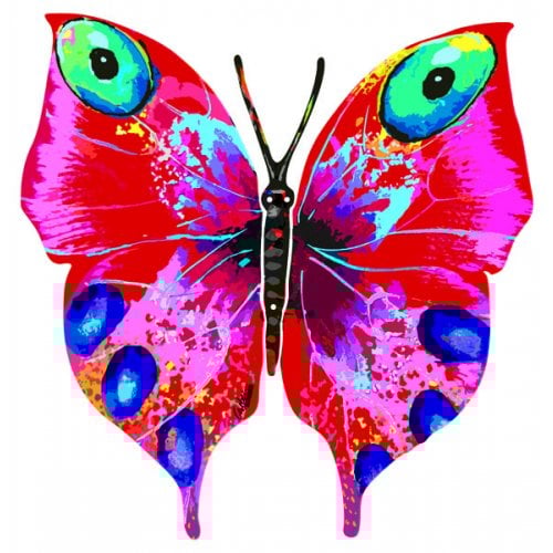 David Gerstein Double Sided Steel Wall Sculpture - Merav Butterfly