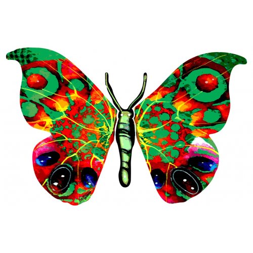 David Gerstein Double Sided Steel Wall Sculpture - Yafa Butterfly