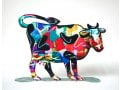 David Gerstein Free Standing Double Sided Steel Sculpture - Shalva Cow