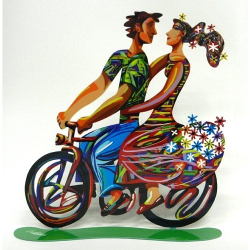 David Gerstein Free Standing Double Sided Bicycle Sculpture - Spring Ride