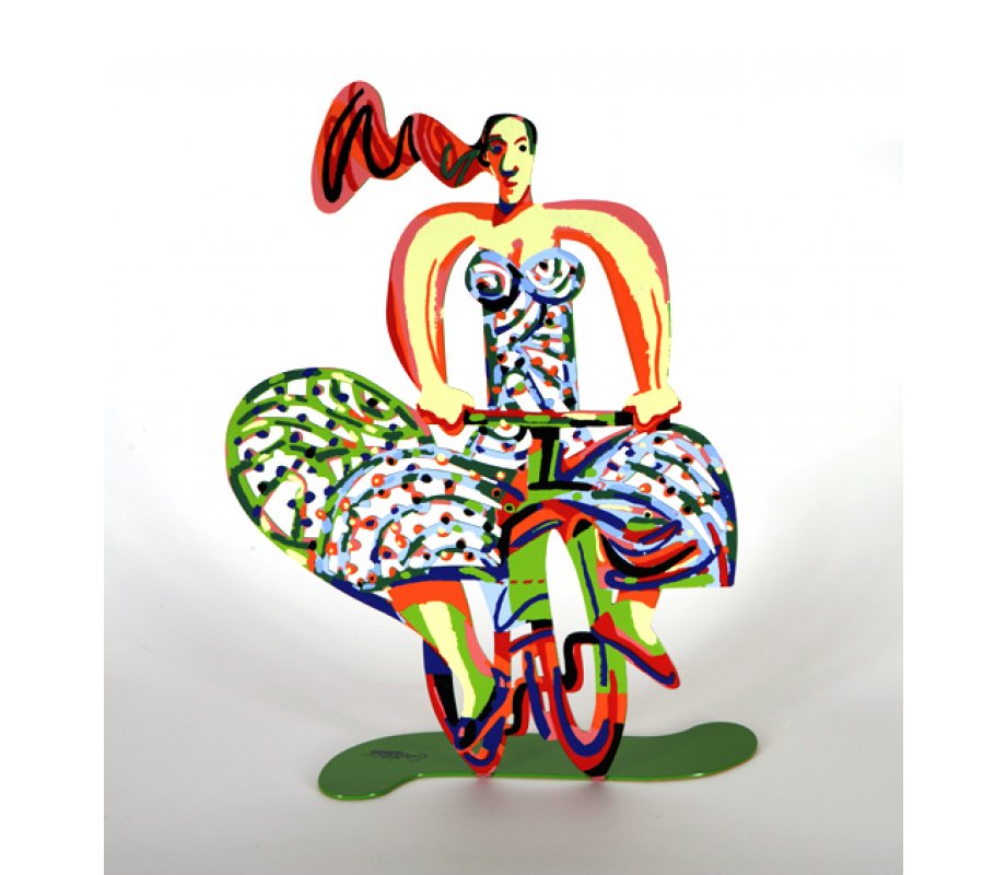 David Gerstein Free Standing Double Sided Bicycle Sculpture - Summer Rider