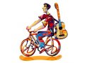 David Gerstein Free Standing Double Sided Bicycle Sculpture - Troubadour Rider