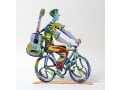 David Gerstein Free Standing Double Sided Bicycle Sculpture - Troubadour Rider