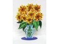 David Gerstein Free Standing Double Sided Flower Vase Sculpture - Sunflower