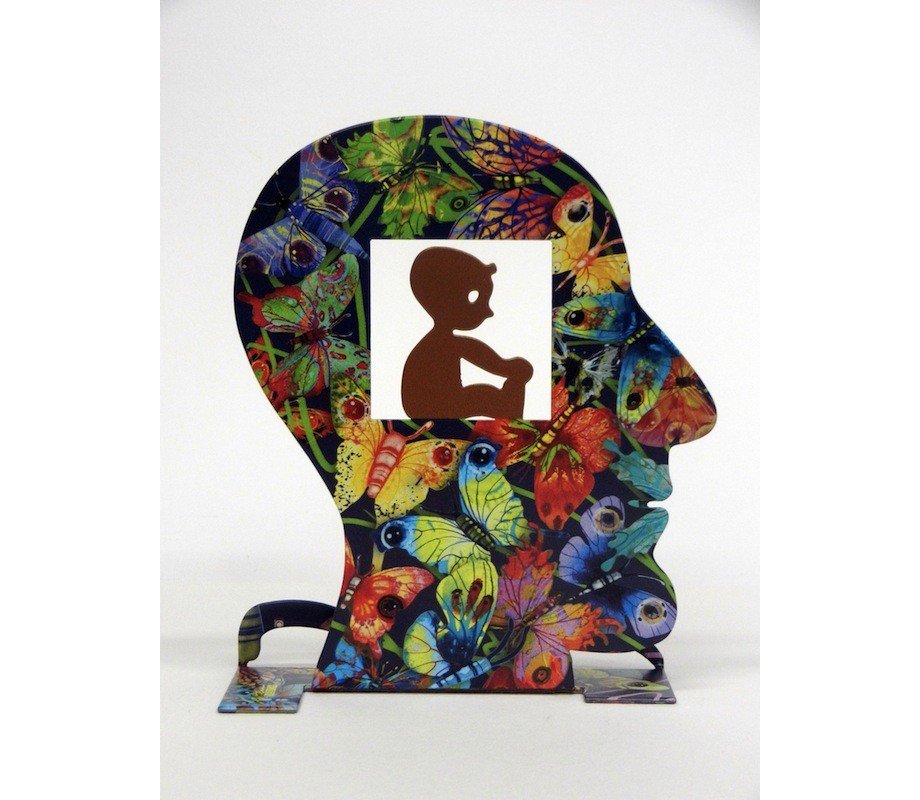 David Gerstein Free Standing Double Sided Head Sculpture - Baby