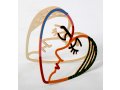 David Gerstein Free Standing Double Sided Heart Sculpture - Face to Face