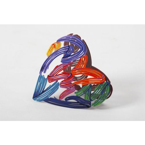 David Gerstein Free Standing Double Sided Heart Sculpture - Strokes of Love