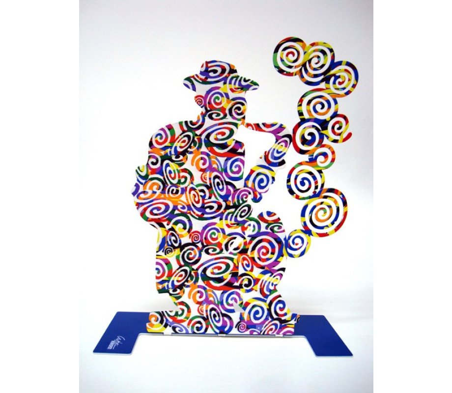 David Gerstein Free Standing Double Sided Music Sculpture - Saxophone Player