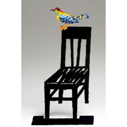 David Gerstein Free Standing Double Sided Sculpture - Bird Perched on Chair