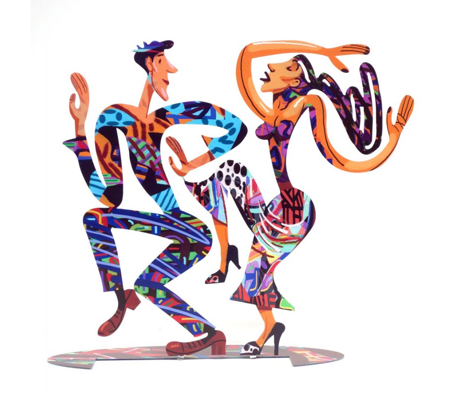 David Gerstein Free Standing Double Sided Sculpture Figures - Dancers