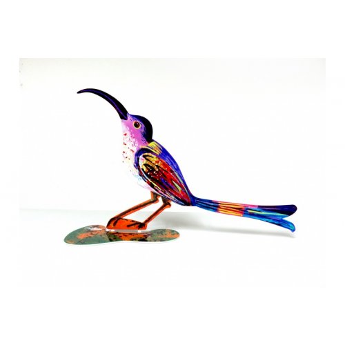 David Gerstein Free Standing Double Sided Steel Sculpture - Curious Bird