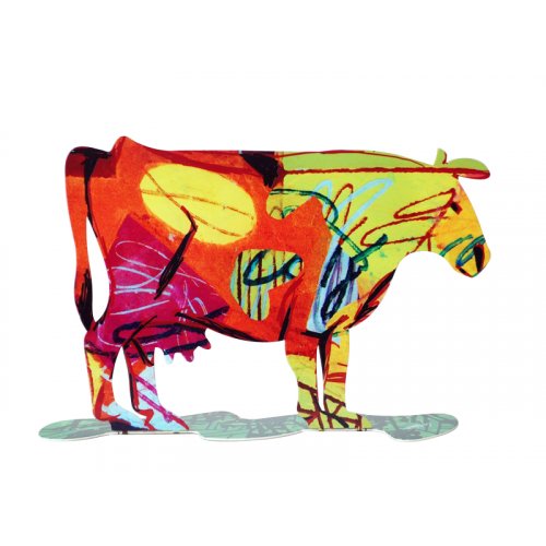 David Gerstein Free Standing Double Sided Steel Sculpture - Dora Cow