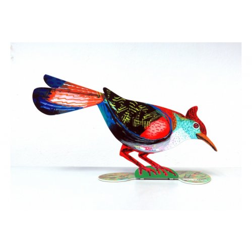 David Gerstein Free Standing Double Sided Steel Sculpture - Gifted Bird