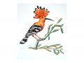 David Gerstein Free Standing Double Sided Steel Sculpture - Hoopoe Bird