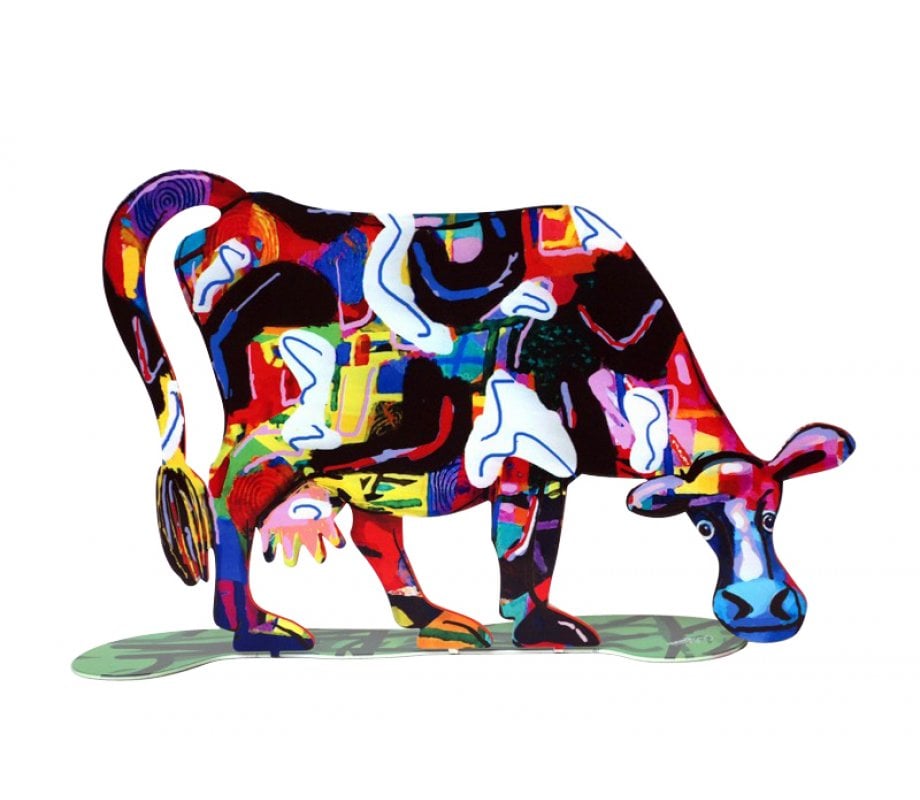 David Gerstein Free Standing Double Sided Steel Sculpture - Lola Cow