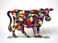 David Gerstein Free Standing Double Sided Steel Sculpture - Medina Cow