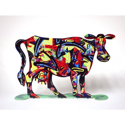 David Gerstein Free Standing Double Sided Steel Sculpture - Medina Cow