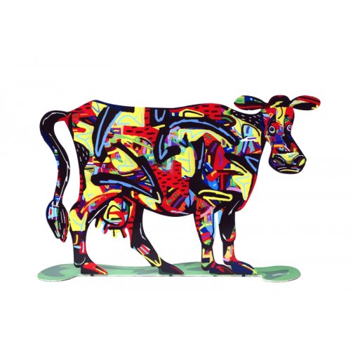 David Gerstein Free Standing Double Sided Steel Sculpture - Medina Cow