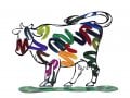 David Gerstein Free Standing Double Sided Steel Sculpture - Nava Cow