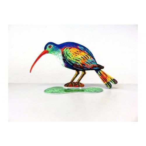 David Gerstein Free Standing Double Sided Steel Sculpture - Shy Bird