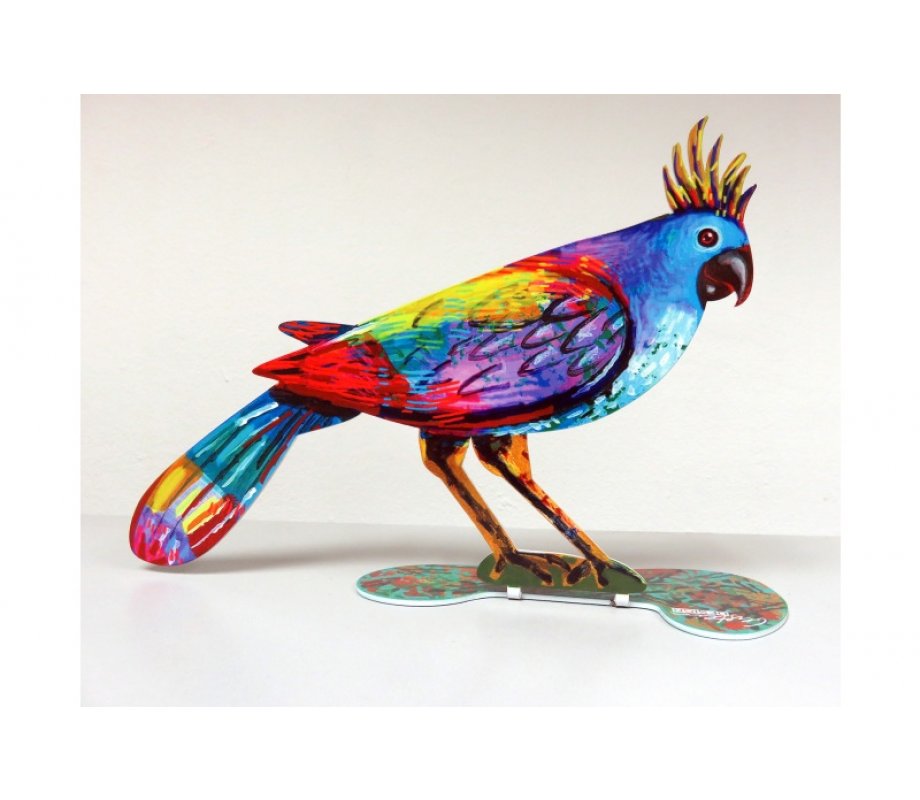 David Gerstein Free Standing Double Sided Steel Sculpture - Stylish Bird