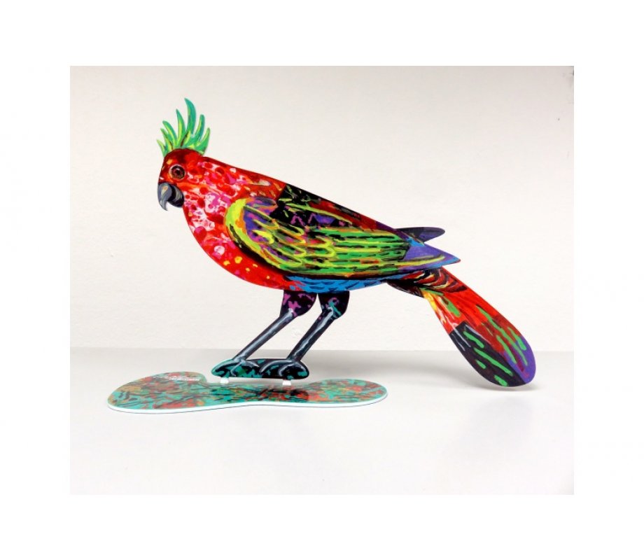 David Gerstein Free Standing Double Sided Steel Sculpture - Stylish Bird