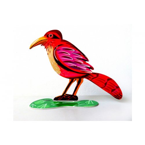 David Gerstein Free Standing Double Sided Steel Sculpture - Thinking Bird