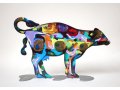 David Gerstein Free Standing Double Sided Steel Sculpture - Tikva Cow