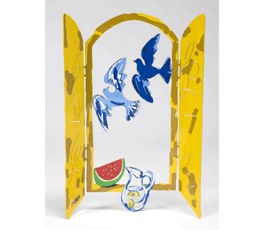 David Gerstein Free Standing Open Window Sculpture Summer - Water Melon