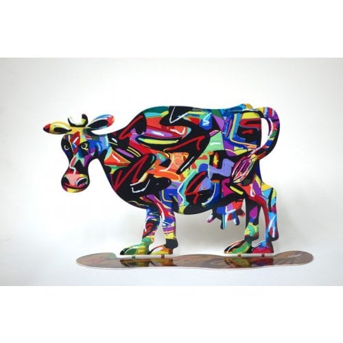 David Gerstein Free Standing Steel Double Sided Sculpture - Hulda Cow