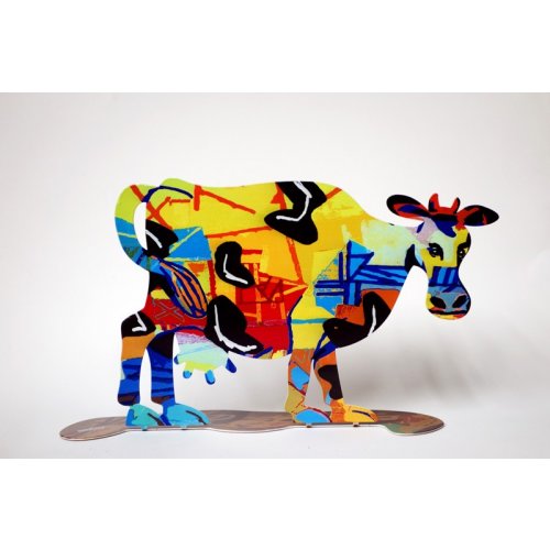 David Gerstein Free Standing Steel Double Sided Sculpture - Hulda Cow