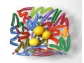 David Gerstein Laser Cut Fruit Bowl or Wall Decoration - Brush Strokes