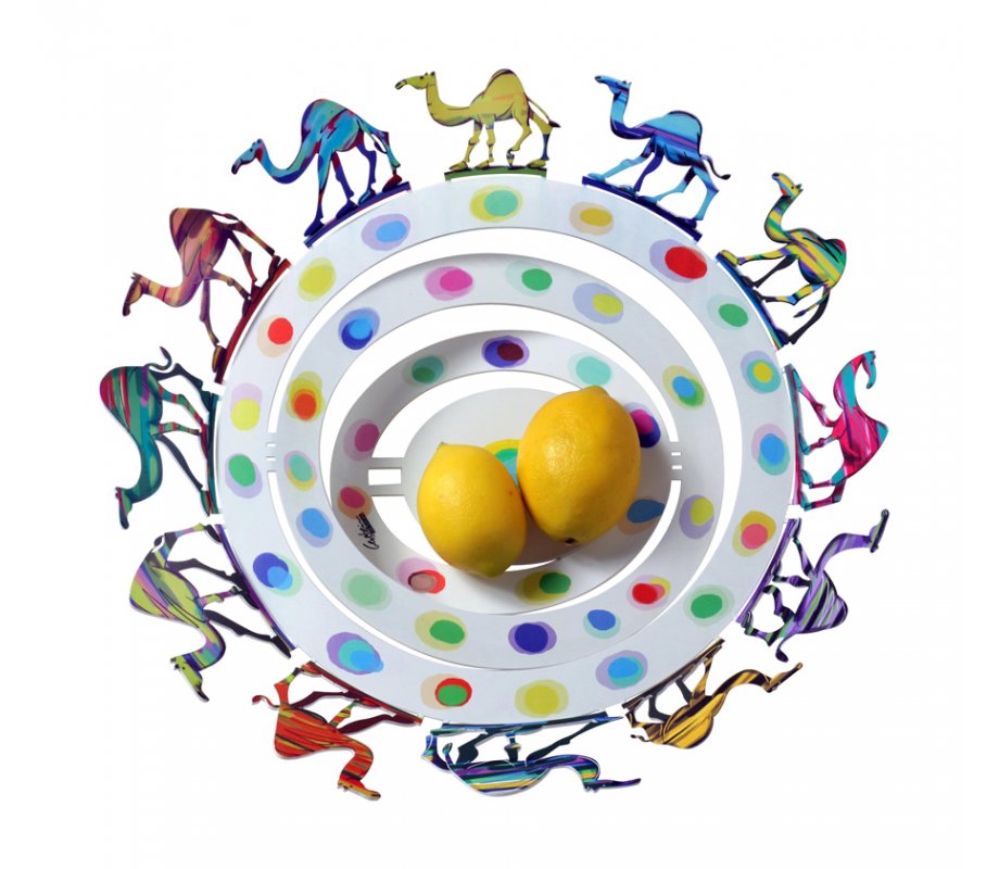 David Gerstein Laser Cut Fruit Bowl or Wall Decoration - Camels