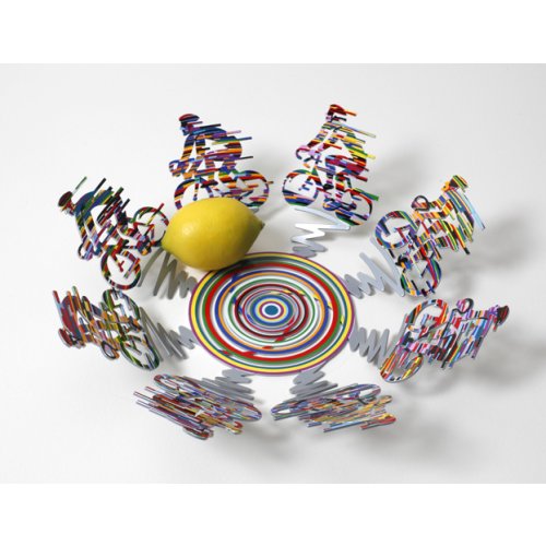 David Gerstein Laser Cut Fruit Bowl or Wall Decoration - Cyclists