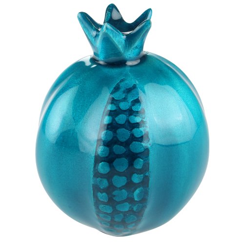 Decorative Aluminium Pomegranate for Rosh Hashanah - Turquoise